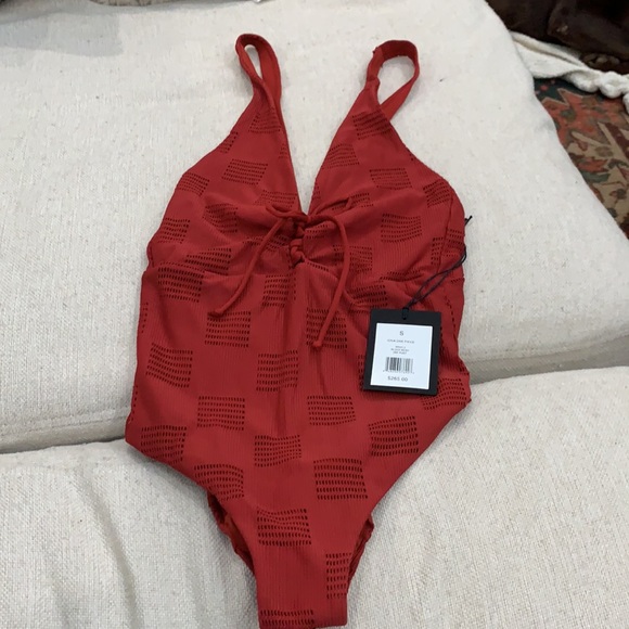 NWT Onia Iona Block Mesh Ruby One Piece Swimsuit SIZE SMALL - Picture 9 of 9